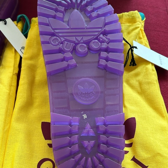 Gucci X Adidas, rubber slides new with tags - Picture 4 of 8